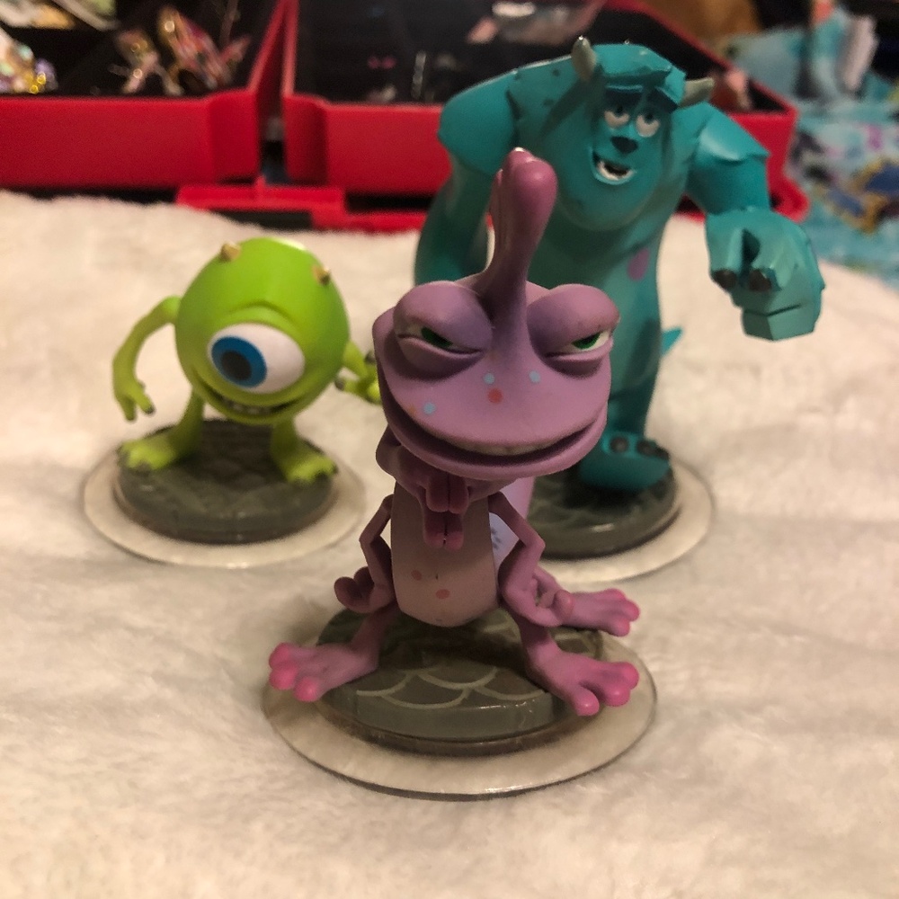 Lot of 3 Disney Pixar Monsters Inc Infinity figurines